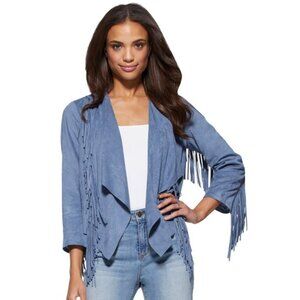 Scoop Blue Fringe Jacket XS
